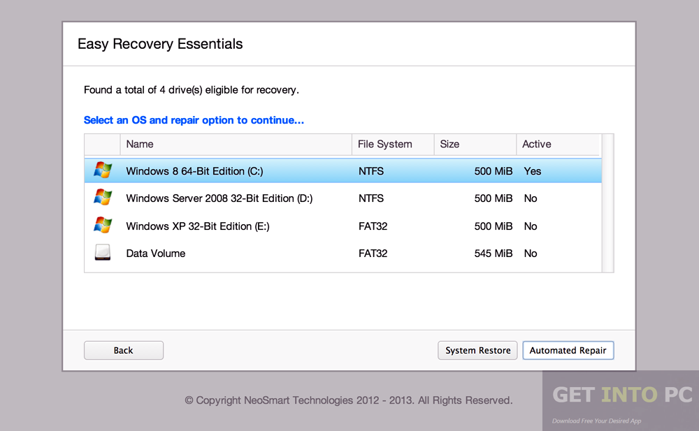 easy recovery essentials windows 10 iso